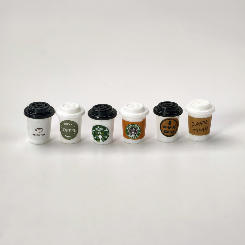 Starbucks Coffee Cup Miniature Bottle Mini Convenience Store Realistic 3D Wine Bottle DIY Food Toy Resin Accessories