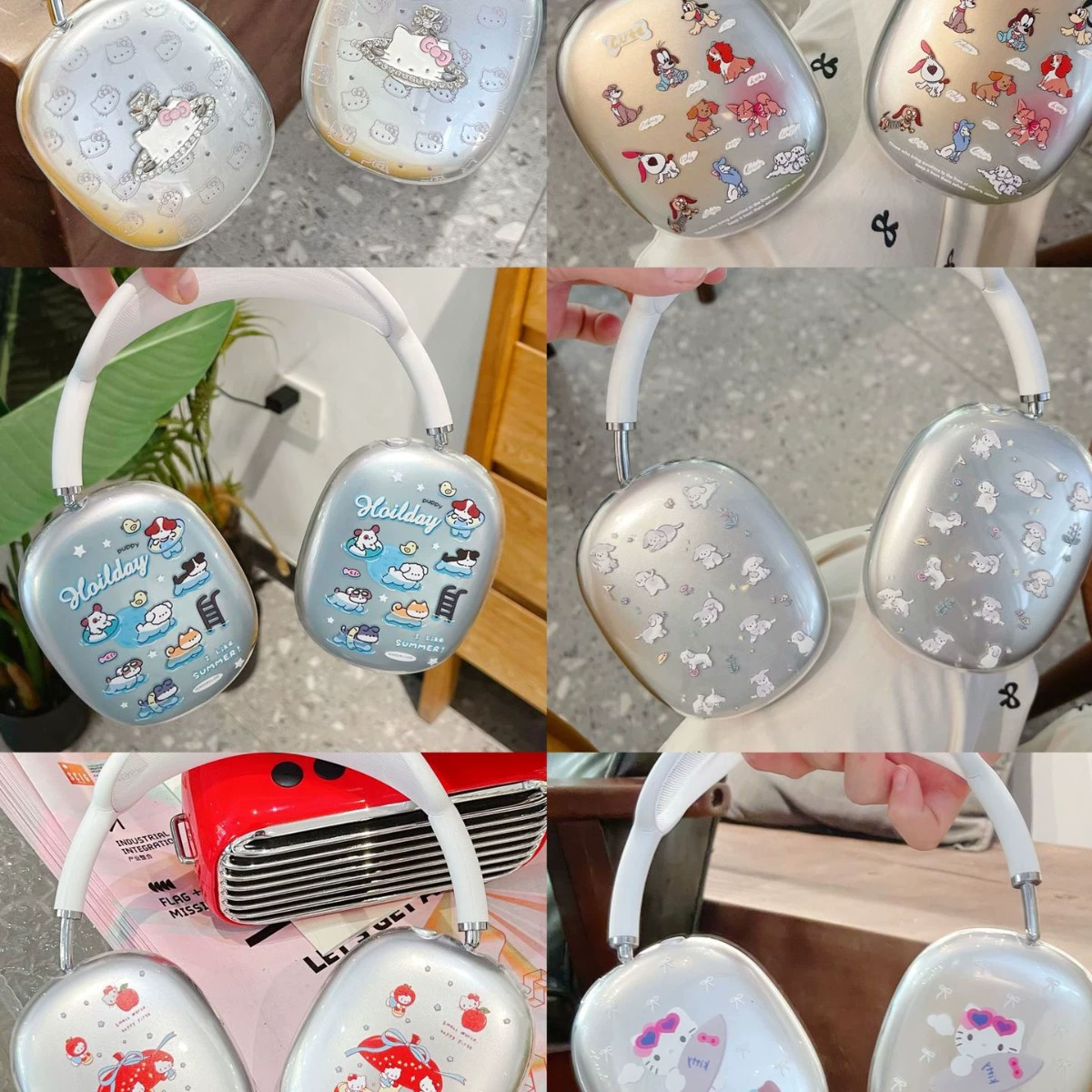 Cartoon Flowers Suitable for Airpodsmax Protective Cover All-Inclusive Soft Shell Neutral Apple Headset Export