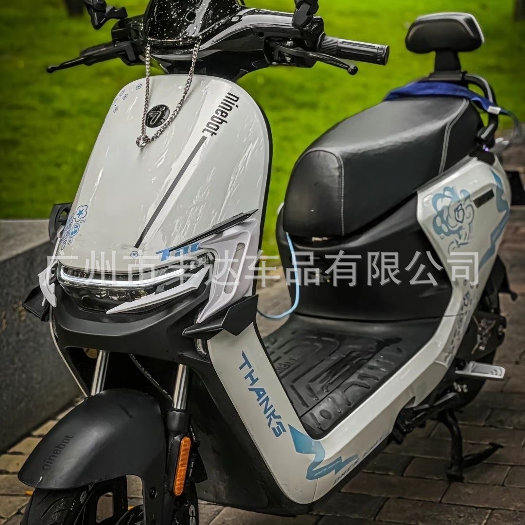 Vehículo eléctrico modificado ala de ventilador universal adecuada para el ternero 9 accesorios scooter derecho y derecho cuchillo de aire decoración pegatina de color