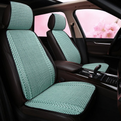 汽車坐墊冰絲四季通用機編座墊防滑免綁通風坐套透氣後排跨境批發