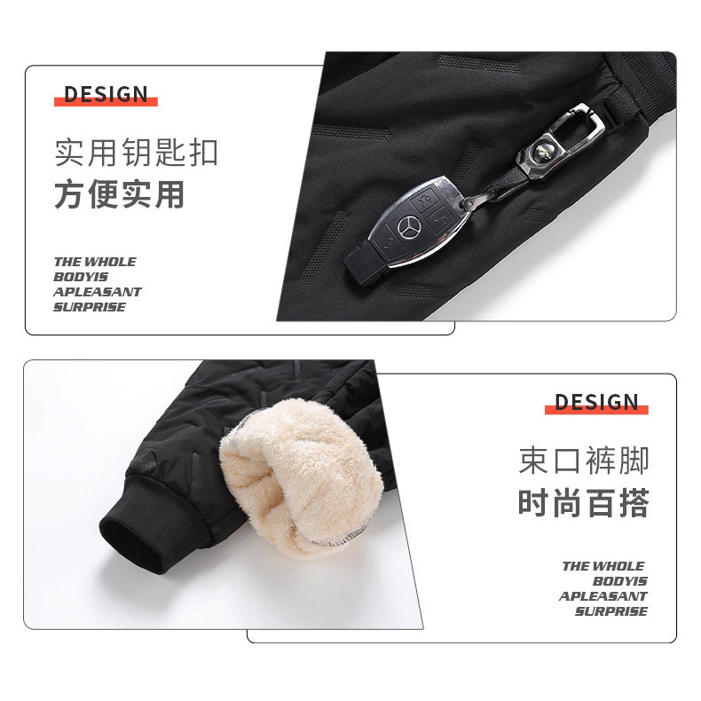 FICAKLON斐卡侬冬季羊羔绒裤子男加绒加厚保暖裤外穿防风防水宽松|undefined