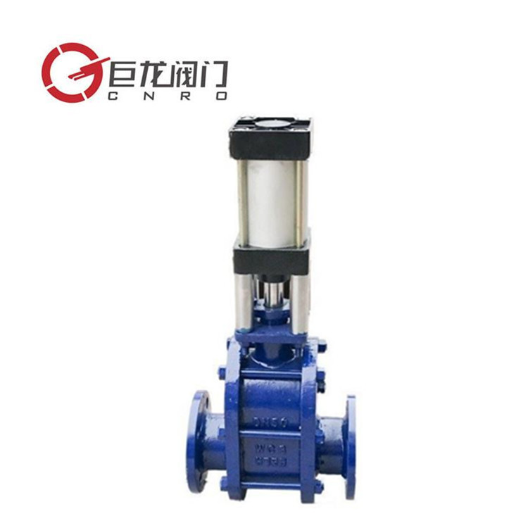 巨龙阀门供应Z674TC气动陶瓷出料阀 耐磨双闸板闸阀