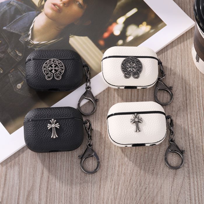 Fashionable Brand Crow Heart Airpods4 Apple Bluetooth 3Rd Generation Leather Headphone Cover Pro2 Protective Cover Suitable for 1/2 Shell