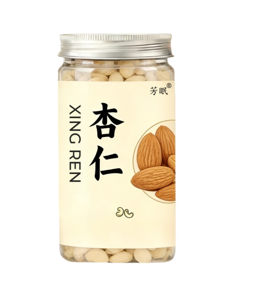 Dried Apricot Kernel Xing Ren 100g Bottle Skinless White Almond Slices for Herbal Tea and Cooking specifications