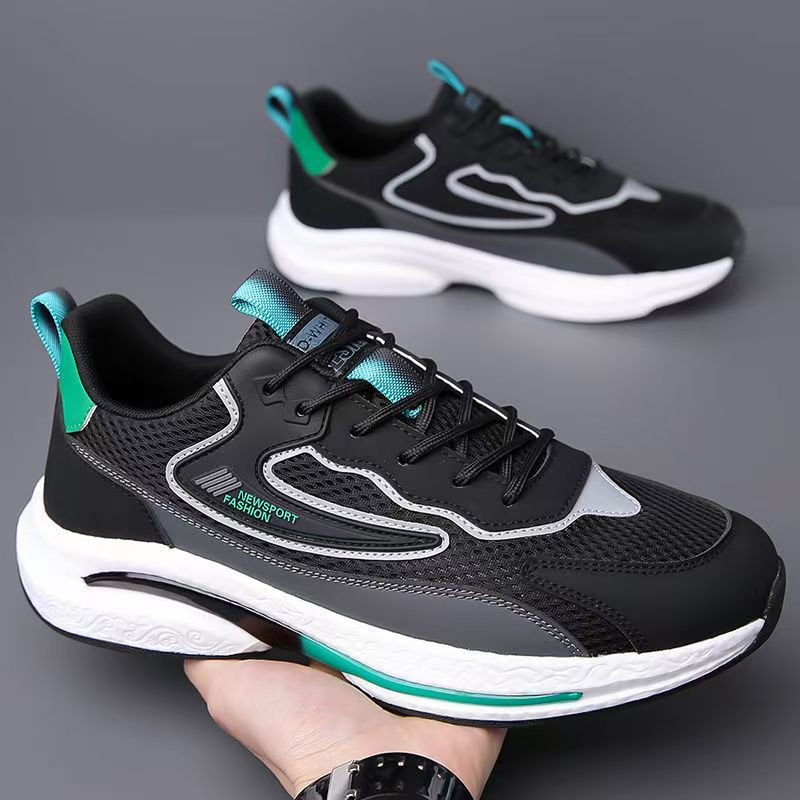 Zapatos de correr de suela suave para hombres, nuevos zapatos de hombre de verano, zapatos deportivos casuales ligeros y transpirables, zapatos de malla