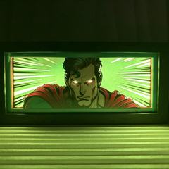漫威アイアンマン紙彫刻灯アベンジャーズアニメフィギュア3dスタンドledライト7カラークリエイティブプレゼント