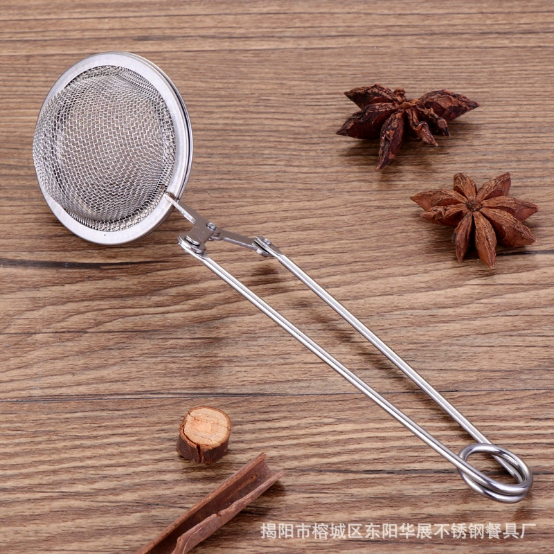 Stainless steel tea infuser ball, 4–5.5 cm, fine mesh with chain handle