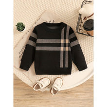 H 13877 Boys Fleece Crew Neck Sweater 男童加绒圆领毛衣