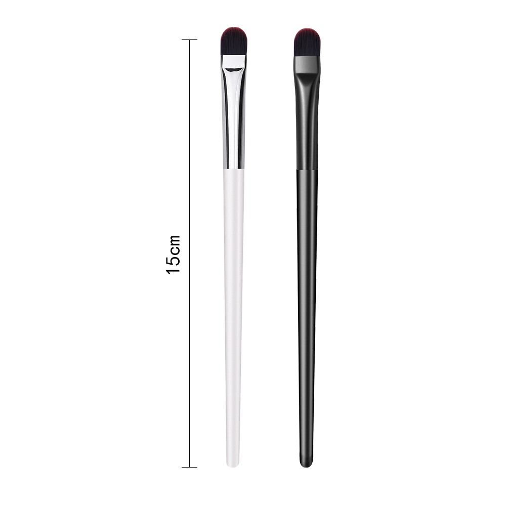 Cepillo de blanqueador en forma de lengua, cepillo de maquillaje suave de cabeza plana, cepillo de maquillaje de fondo sin marca, acné, marca de lágrimas, cepillo de círculo negro.