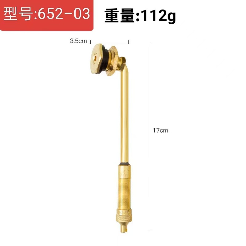 Large Vehicle Tire Valve, Copper-Made for Trucks, Vans, Buses, Heavy-Duty Engineering Vehicles, Vacuum Tire Valve
