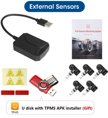 Pressure Detection Android Navigation Screen – Tire pressure monitoring system - special-for-android-large-screen-built-in-5-wheels