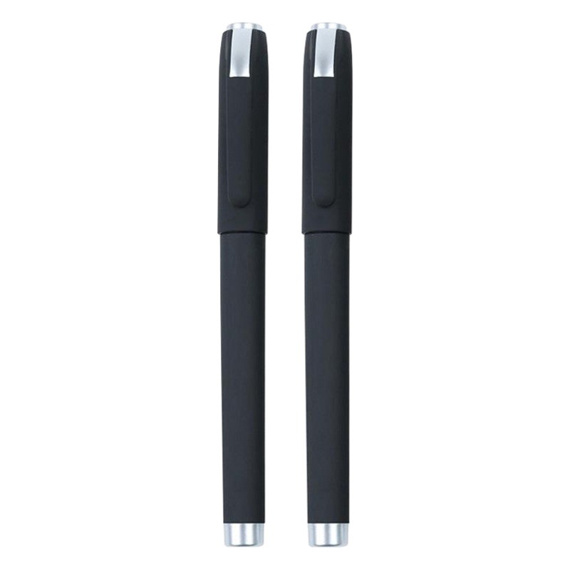 Pluma de gel de negocios logotipo impreso personalizado pluma de carbono negro pluma de publicidad personalizada pluma de firma de oficina pluma fácil de escribir pluma de agua image 1
