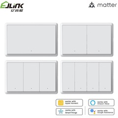 Matter+WIFI 磁気保持シングル FireWire 米国標準キースイッチ シングル ゼロ FireWire ユニバーサル Homekit 直接接続