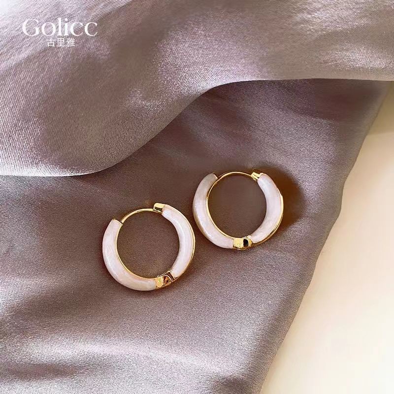12g Weight Artificial Gemstones Inlay Material Earrings Classification 1 Pair Lady Round Inlay Artificial Crystal Artificial Gemstones Earrings