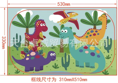Cartoon Car Sunshade Static Cling Sun shade - dinosaur-world-sunshade