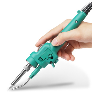 Cross-Border Carefully Selected Popular 120W Industrial-Grade Electric Soldering Iron Manual Tin Outlet Pulley Soldering Iron Home Digital Repair Set