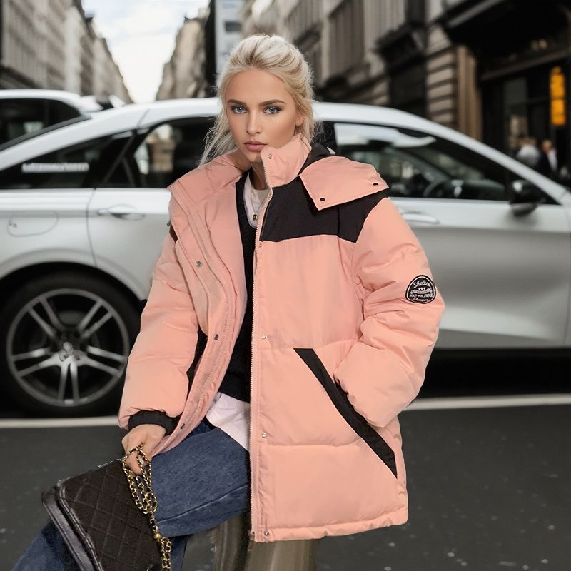 Warme Jacken für Damen sind beliebt bei übergroßen Overalls und locker geschnittenen, baumwollgefütterten Jacken_voghion.com