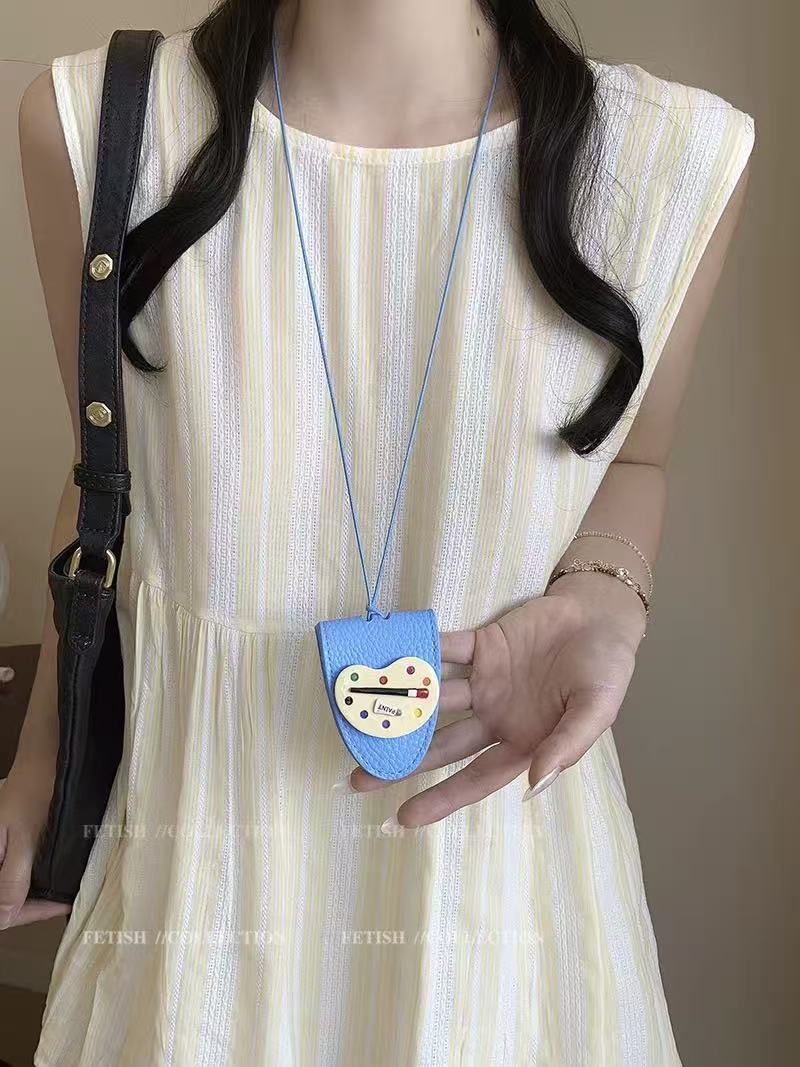 Blue sketchpad magnetic clasp necklace