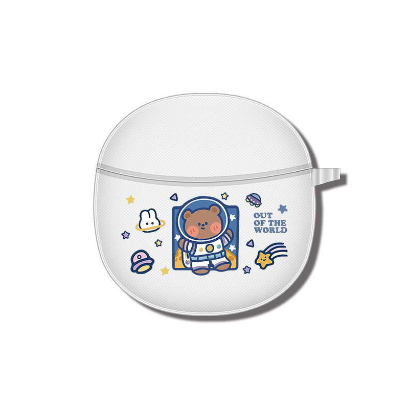 Compatible wireless headphones, transparent creative cartoon protective case, bluetooth