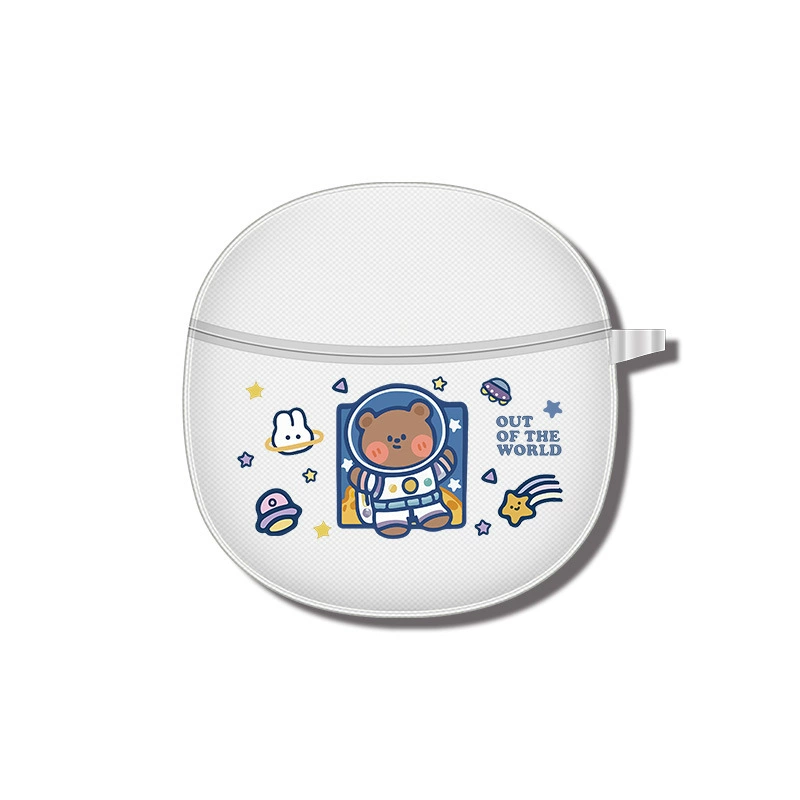 Compatible wireless headphones, transparent creative cartoon protective case, bluetooth