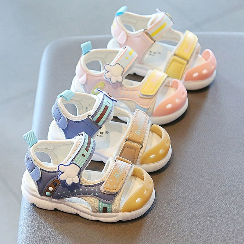 Дропшиппинг: детские сандалии 2025 года, летняя функциональная обувь для мальчиков и девочек, закрытые пляжные туфли для малышей, обувь для прогулок