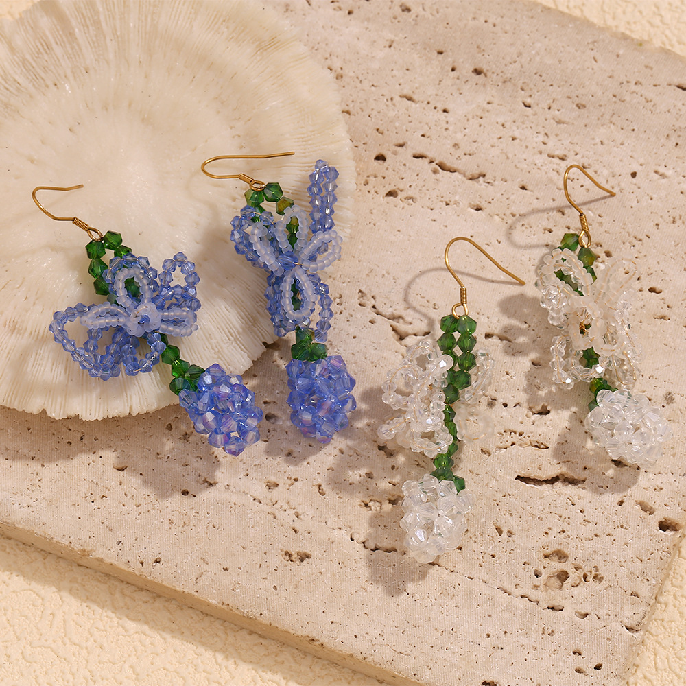 Bow Pineapple Stainless Steel Earrings