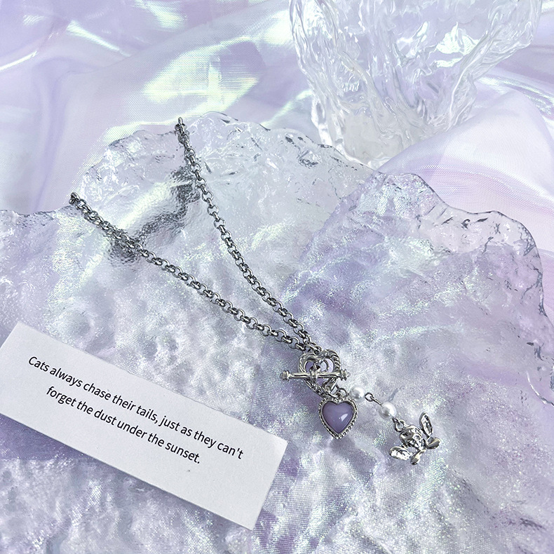 Fashion Heart Shape Alloy Plating Necklace