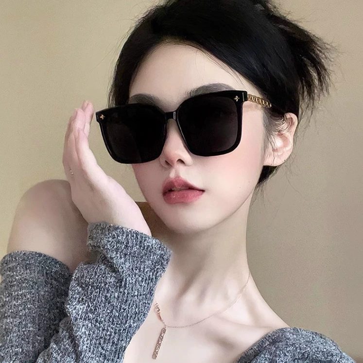 TikTok, вместительная цепь, очки для мужчин и женщин, очки на солнечных батарейках, защита UV