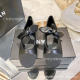 Sheepskin Style Chanel Style Fashion Single-layer Shoes Color-block Bow Mary Jane Shoes Slip-on Flat Joker Leather Shoes for Women