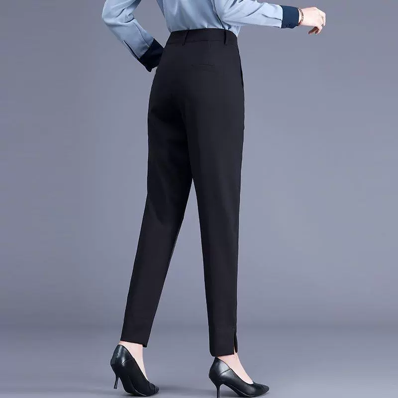 Summer autumn apricot fitted trousers, oversize