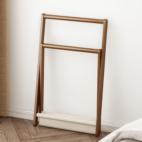 Bedroom night sleep clothing storage hanger home bedside hat rack Nordic floor-standing solid wood hanger