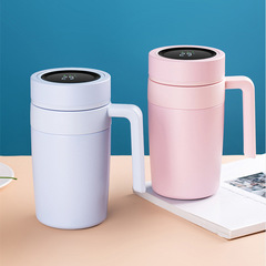網紅跨境智能316不鏽鋼手柄辦公杯保溫杯溫控茶水分離水杯禮品杯