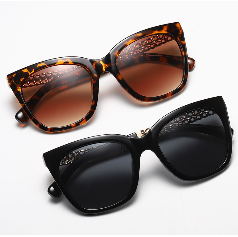 Unisex Fashion Solid Color Leopard Pc Cat Glasses Sunglasses display picture 5
