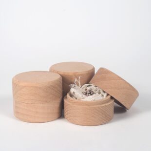 Solid Wood Ring Box Earrings Earrings Jewelry Storage Box Jewelry Round Decorative Box Proposal Engagement Ring Jewelry Box