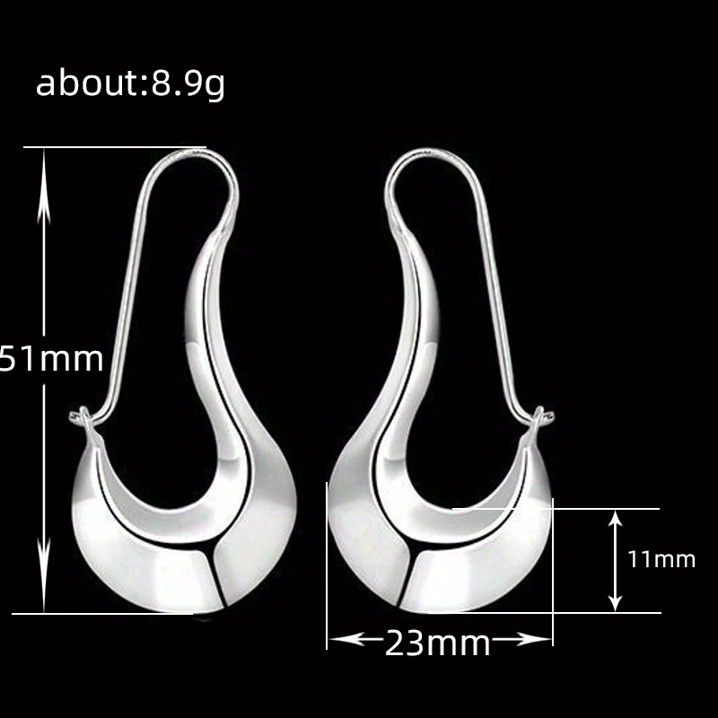 8g Weight Copper Ear Needle Material Earrings Classification 1 Pair Quantity Travel, Street, Shopping Occasion Copper Material U Shape, Water Droplets Pattern Women's Gender Plating Design Basic, Streetwear, Cool Style Style 1 Pair Basic Streetwear Cool Style U Shape Water Droplets Plating Copper Earrings 23