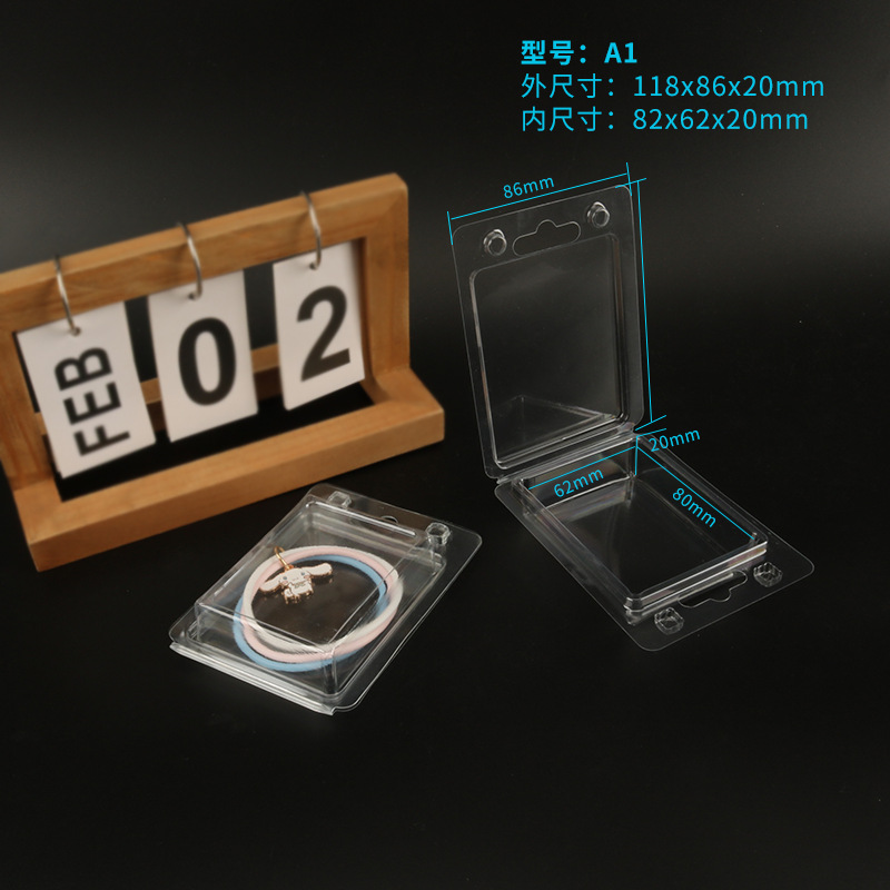 Empaquetado blíster cosmético transparente para juguetes electrónicos en stock, caja de plástico PET grueso plegable, caja blíster de PVC.