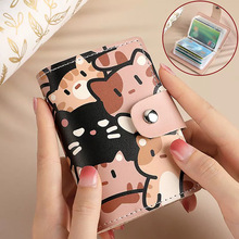 可爱信用卡包印花猫咪花纹圣诞树卡通信用卡包卡夹证件夹卡包卡套