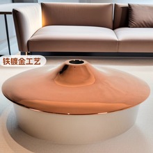 亮光真空镀金色不锈钢喇叭盘出口品质 轻奢渡钛金色不锈钢喇叭盘