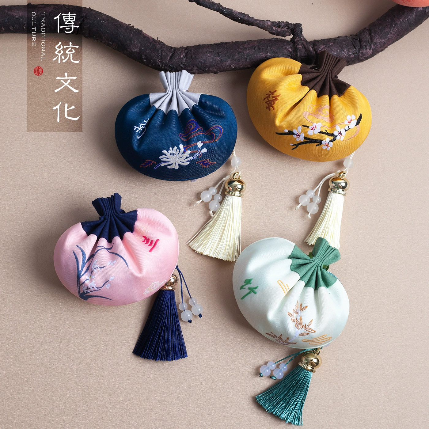 Оптовая продажа новых продуктов Guofeng лотос саше сумка ручной клади