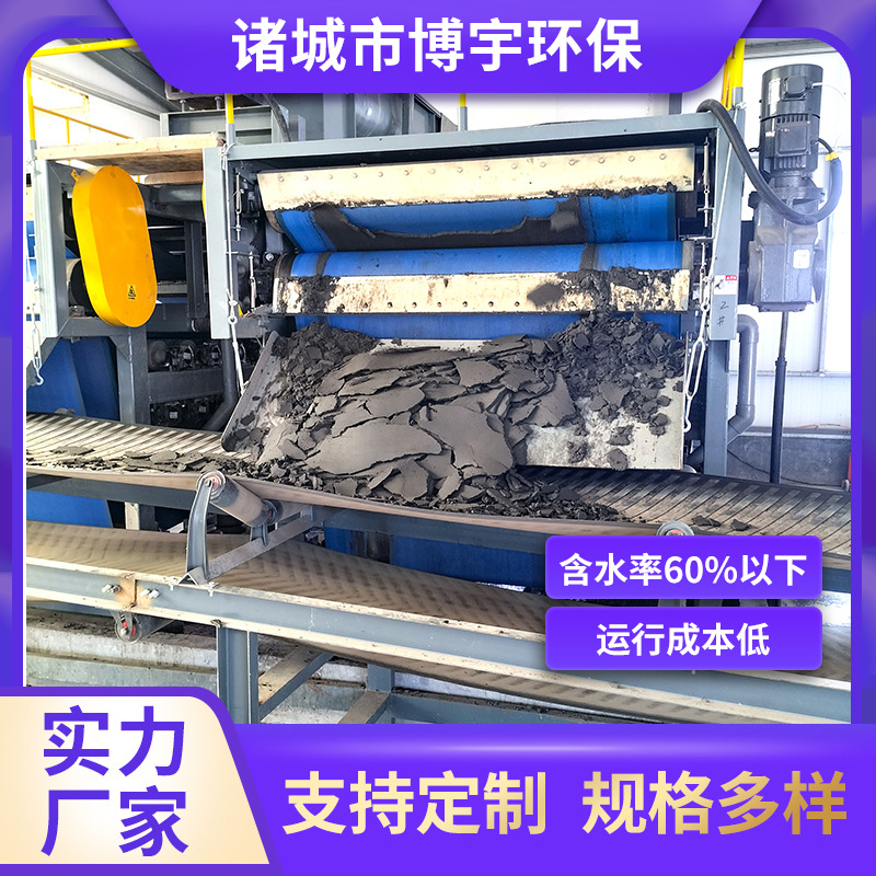 博宇污泥改性深度脱水机 污泥处理设备 连续式高压污泥深度压榨机