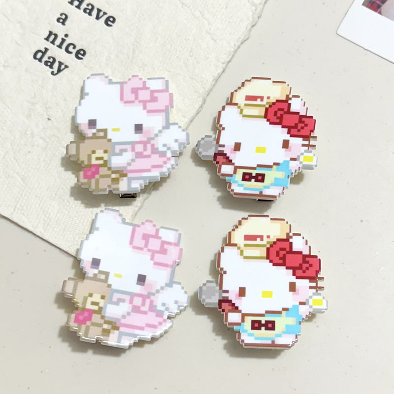 Mosaic Cat Hairpin Cute Sweet Girly Funny Sweet Duckbill Hair Accessory Card New Hairpin for Women