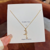 Design zirconium, pendant, universal necklace, chain for key bag , fashionable accessory, light luxury style, trend of season