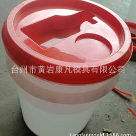 20升塑料包装桶图片，模内贴标肥料桶涂料桶模具,润滑油桶模具