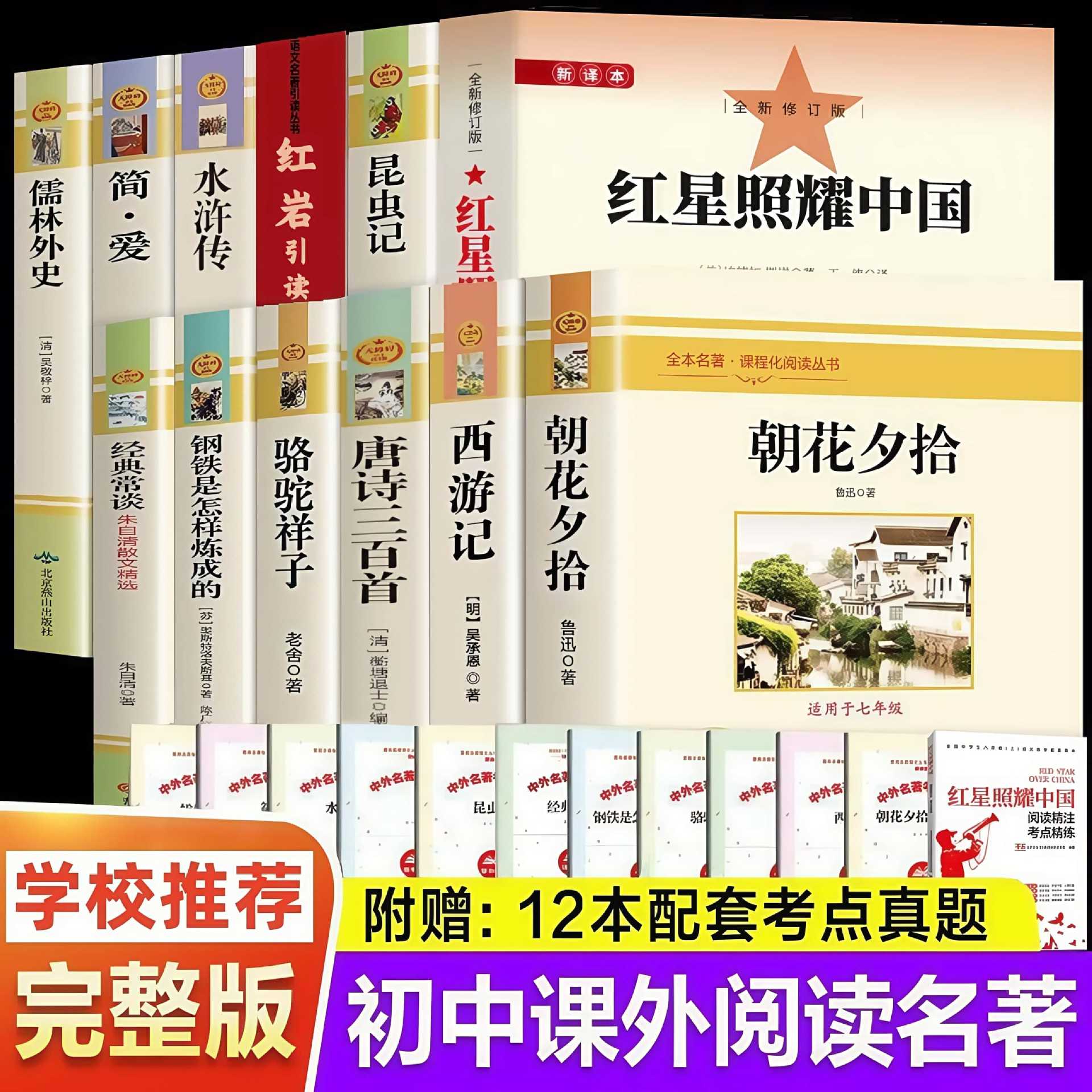 7, 8, 9학년을 위한 서유기, 아침의 꽃, 저녁의 꽃, 제인 에어, 당나라 시 300편, 붉은 별이 빛나는 중국, 붉은 바위, 독서
