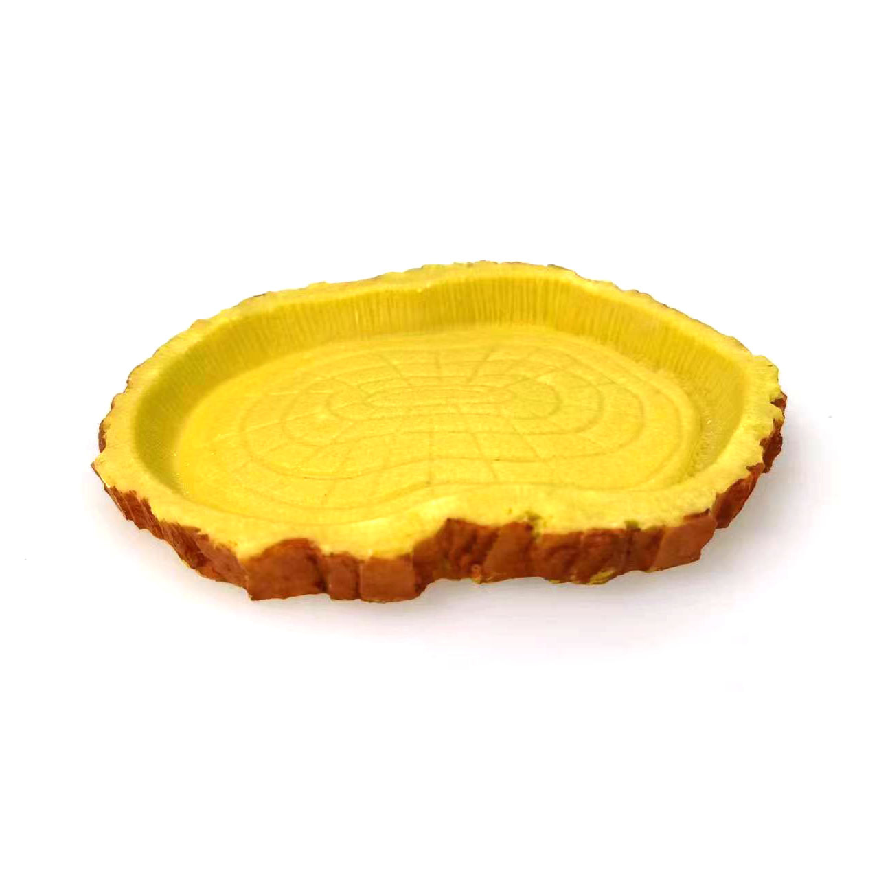 Placa de alimentación de tortuga, alimentador, plato de tocón de PVC, decoración, taza de árbol creativa, hogar, dispositivo de alimentación para mascotas pequeñas, estilo explosivo