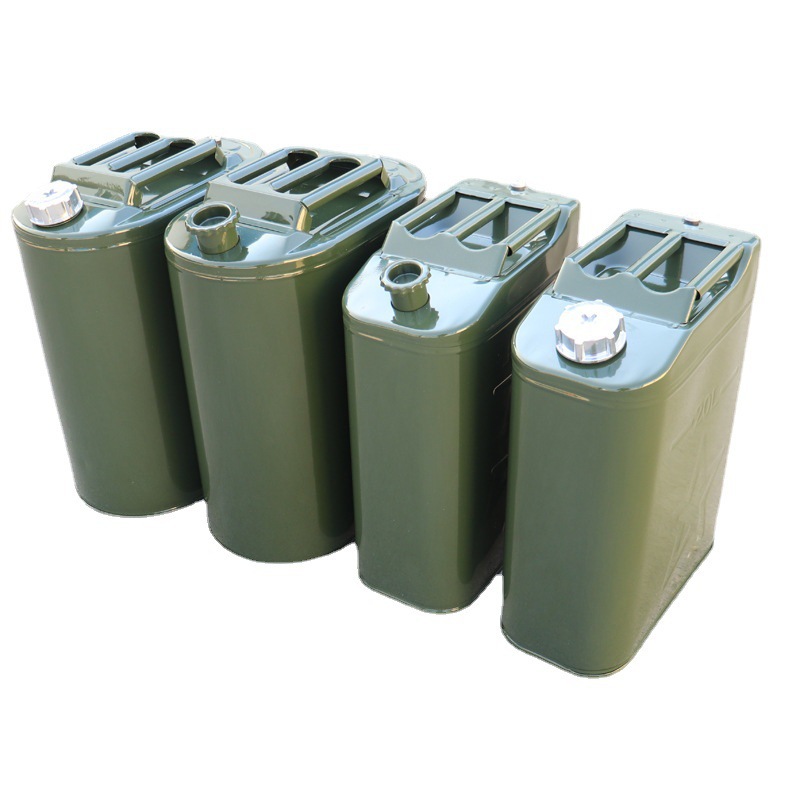 厂家直发军绿色金属加油桶  加厚型三提手加油壶 批发汽油桶