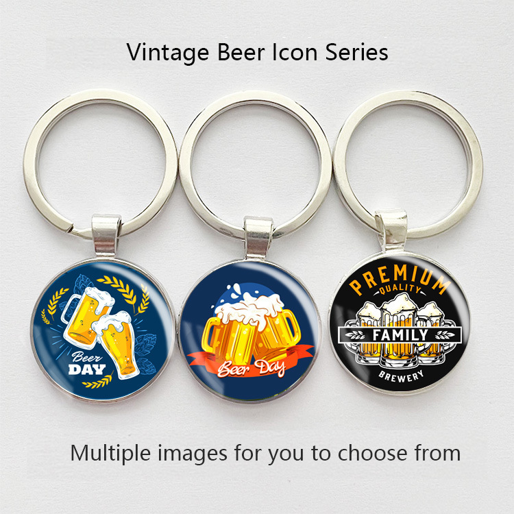 Oktoberfest Logo Retro Keychain Time Gem Patch Hotel Hotel Gift Pendant Pendant Cross-border