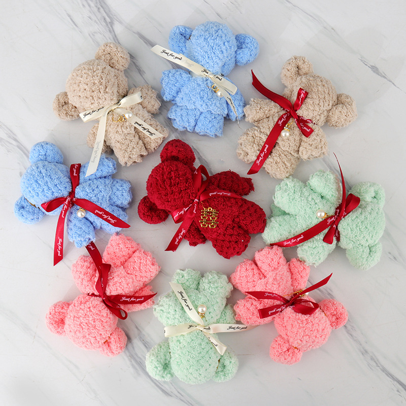 Coral Velvet Creative Bear Towel Wholesale Gift Handbag Holiday Birthday Wedding Return Gift Souvenir with Logo Coral Velvet Creative Bear Towel Wholesale Gift Handbag Holiday Birthday Wedding Return Gift Souvenir with Logo