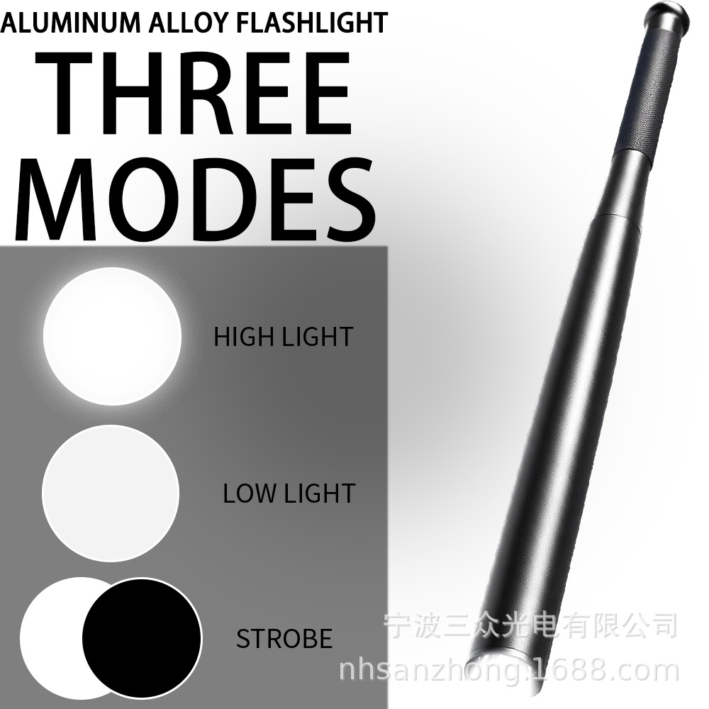 Linterna multifuncional de alta intensidad y largo alcance para exteriores, linterna de autodefensa ultrabrillante a prueba de explosiones de aleación de aluminio.