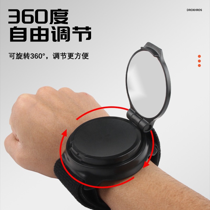 Espejo retrovisor de bicicleta ajustable batería coche espejo convexo universal bicicleta de montaña reflector